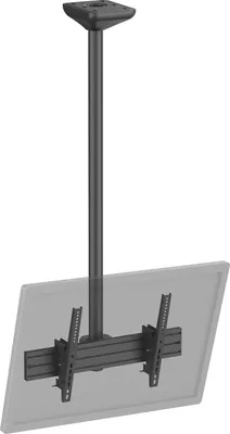 Image de Support TV plafond inclinable 1 écran 43''- 75'' Hauteur 150cm noir
