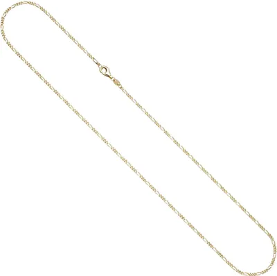 Produktbild von 1,7mm Kette Figarokette aus 333 Gold Gelbgold diamantiert Halsschmuck, 45cm