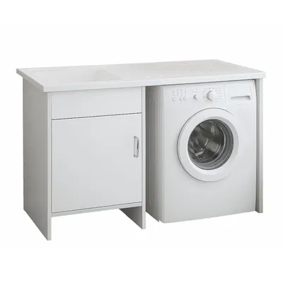 Produktbild von ADGO® Waschbecken für Hauswirtschaftsräume, frostsicher, UV-beständig, inkl. Montageset – Weiß