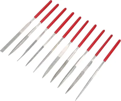 Produktbild von Gitarrenreinigungssatz mit Sägebogen, Sägeset, Sägesetlingen, Sägeschwamm und Pinzetten - Werkzeugpflegesatz.