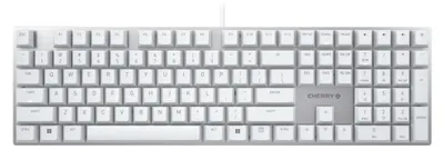 Produktbild von CHERRY KC 200 MX, Volle Größe (100%), Kabelgebunden, USB, Mechanischer Switch, QWERTY, Silber, Weiß