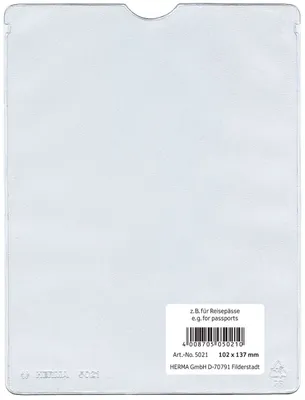 Immagine prodotto di Buste per passaporti Herma 5021 - 102x137 mm per passaporti, goffrate, a prova di documento