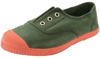 Produktbild von Natural World Grape Color Kinder Bio-Slipper aus Baumwolle Kaki/Orange, W70990-22 - Gr. 29