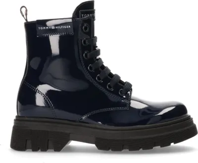 Immagine prodotto di Scarpe Tommy Hilfiger stivaletti in vernice Lace Up Bootie Blue T4A5330400775800800