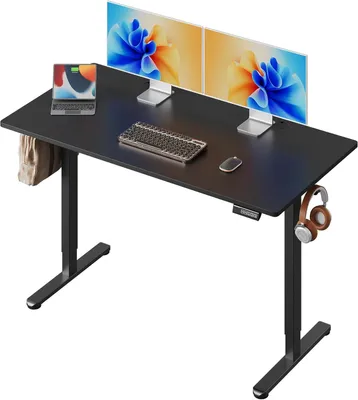Immagine prodotto di Scrivania regolabile in altezza, dimensioni 140x70 cm, piano unico, motore silenzioso con memoria per 3 altezze, scrivania ergonomica per ufficio, adatta sia per stare seduti che in piedi