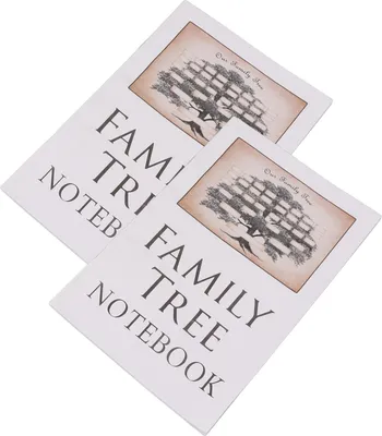 Obrázek produktu pro 2Pcs Family Tree Notebook 16 Pages Double Sides Family History Record Book Workbook for Family Office Stationery