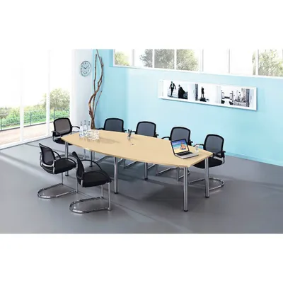 Produktbild von Konferenztisch mit Chromfüßen 280x130/78cm Ahorn
