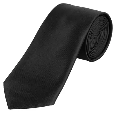 Produktbild von DonDon Herren Krawatte 7 cm klassische Business Krawatte - Schwarz