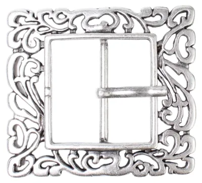 Produktbild von FRONHOFER Große Gürtelschnalle silber, Dornschnalle für 4,5 cm Riemen