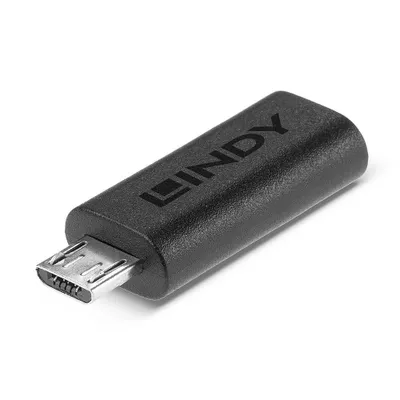 Produktbild von Lindy 41903, USB Type C, USB Type Micro-B, Schwarz