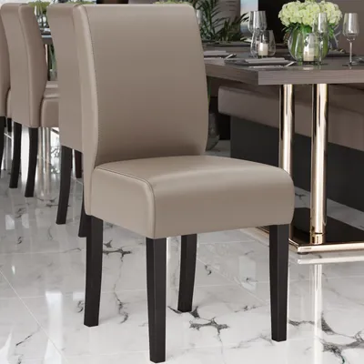 Produktbild von 2er-Set LEO BIG | Bistrostuhl | Taupe | Leder | Gastrostühle, Bistrostühle Gepolstert