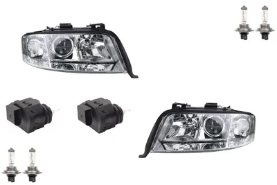 Obrázok produktu pre Johns, svetlomety vhodné pre Audi A6 4B 01-05 s H7 set ?avý pravý so servomotorom