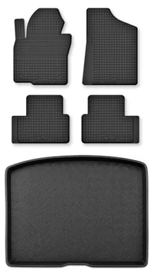 Produktbild von Gummimatten + Kofferraumwanne für Mitsubishi ASX II 2023- (unterer Ladeboden) – Schwarz, Semi-Universal, angepasst – Wielganizator Semi-Universal