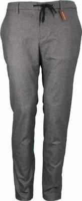 Produktbild von ALBERTO Herren Chinohose Grau Flanell-Look mit elastischem Bund und Kordelzug