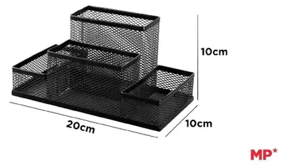 Zdjęcie produktu dla Organizer na biurko siatkowy metalowy czarny