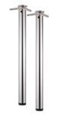 Produktbild von 2er SET Tischbein / Stützfuß - Chrom, Ø 6 cm x 70,5 cm, höhenverstellbar