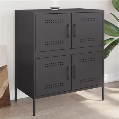 Produktbild von vidaXL Sideboard Schwarz 68x39x79 cm Stahl