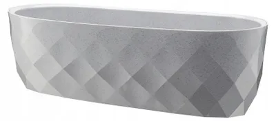 Zdjęcie produktu dla Doniczka tworzywo sztuczne szary Verdenia 47 cm x 14,5 x 15 cm