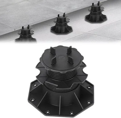 Immagine prodotto di Set di supporti per terrazze da 20 pezzi, 65-140 mm - con distanziatori - sistema di drenaggio antiscivolo - facile da installare