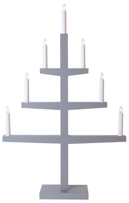 Produktbild von Best Season Fensterleuchter "Tripp" 7flammig Material: Eiche, Farbe: grau, ca. 76 x 49  cm, 212-11