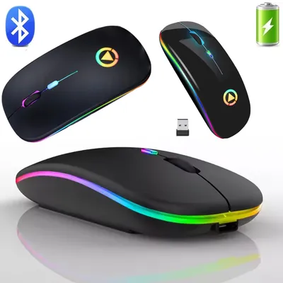 Zdjęcie produktu dla Cicha Mysz Bezprzewodowa Do Laptopa Podświetlana