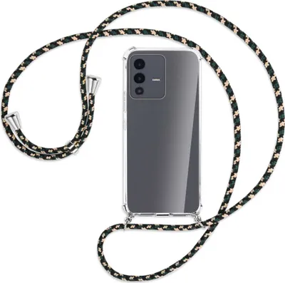 Produktbild von Handykette Backcover-Schutzhülle mit Band (Metall silberfarben) für vivo V23 5G (V2130) / S12 (V2162A) - camouflage