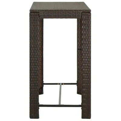 Obrázek produktu pro vidaXL Zahradní barový stůl hnědý 100x60,5x110,5 cm Poly ratan
