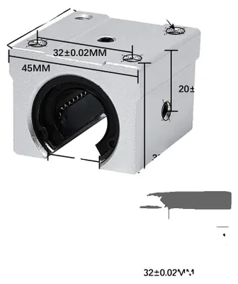 Produktbild von Linearführungslagerblock, langlebige Aluminiumkonstruktion, hohe Kompatibilität, SBR16UU