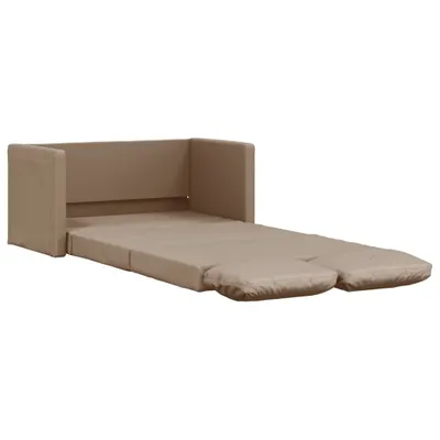 Obrázek produktu pro Podlahová rozkládací pohovka cappuccino 112x174x55 cm koženka