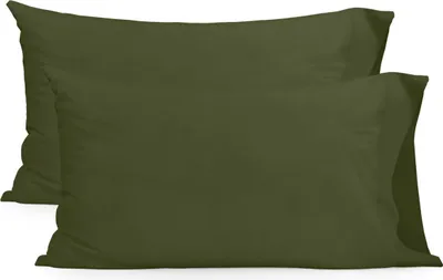 Image de Taie d'oreiller HappyFriday Basic vert 50 x 75 cm (2 pièces)