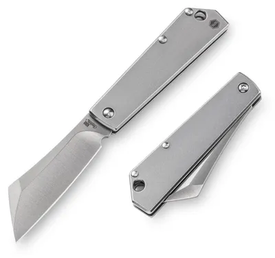 Produktbild von Kleines Klappmesser mit feststehender Klinge, EDC-Taschenmesser aus Edelstahl