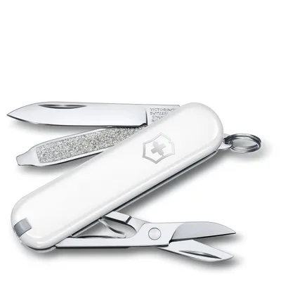 Produktbild von Victorinox 0.6223.7G, Messer mit Feststellklinge, Multi-Tool-Messer, Absetzpunkt, ABS Synthetik, Weiß, 7 Werkzeug