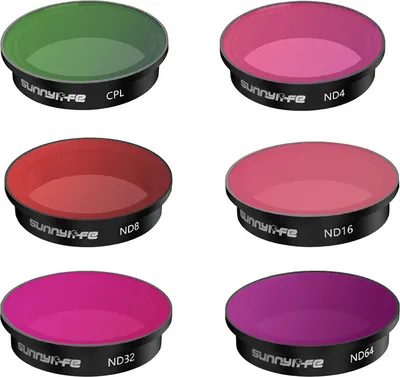 Image de Filtre d'objectif ND4 + ND8 + ND16 + ND32 + ND64 Accessoires de filtre pour DJI FPV (CPL+ND4 +ND8+ND16+ND32+ND64)