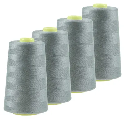 Produktbild von 4 x 4572m Qualitäts Overlock-Garn Overlock-Nähgarn  Farbe 701 - 740, Farbe:A737 festergrau