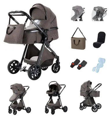 Image de Poussette, légère, design pliable, LV9 CHOCOLAT