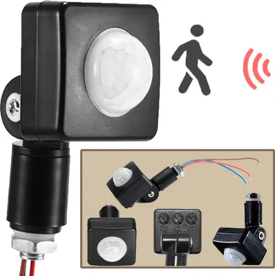 Produktbild von PIR Bewegungsmelder 180°für Innen/Außenmontage Sensor,IP54 Mini PIR-Sensor-Schalter,3-Draht-Technik,10mm