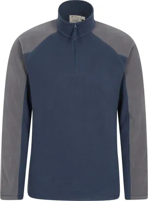 Image de Mountain Warehouse - "Ashbourne II" Haut en polaire avec demi-zip pour homme MW1539 (XL) (Bleu foncé)