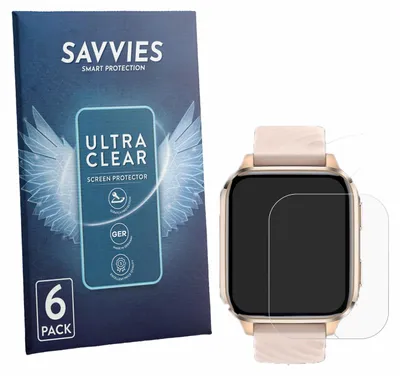 Produktbild von 6x Für Ibetter Smartwatch 1.85" Schutzfolie Savvies Displayschutz Display Schutz Folie Klar Transparent