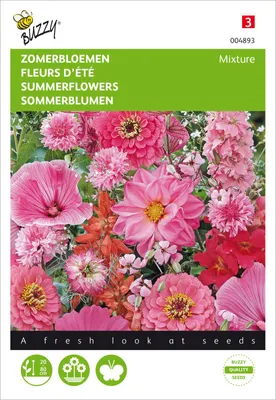Produktbild von Sommerblumen Rosa und Rot Mischung | Blumensamenmischung von Buzzy Seeds