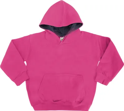 Produktbild von Awdis Kinder Kapuzen Pullover Varsity RW172 (9-11 Jahre (140)) (Hot Pink / French Navy)