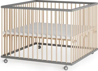Produktbild von Laufgitter 100x100 cm - grau/natur - Premium Kollektion