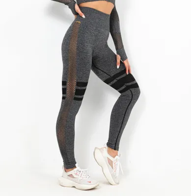 Produktbild von Nahtlose Sport-Leggings mit hoher Taille für Frauen - Schwarz S