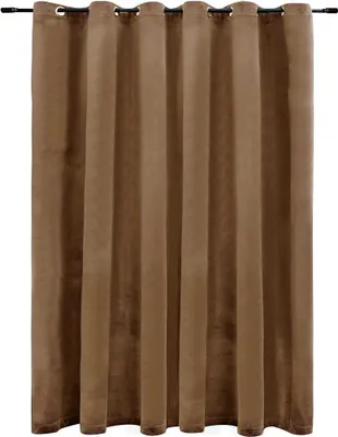 Produktbild von vidaXL Verdunkelungsvorhang mit Metallösen Samt Beige 290 x 245 cm