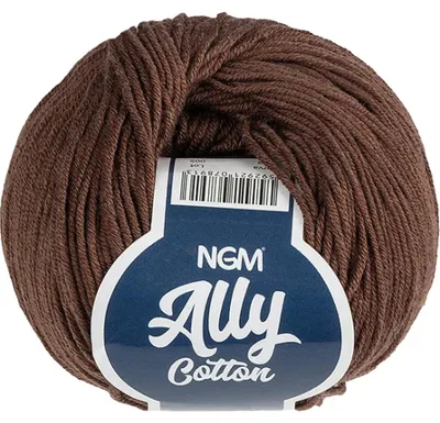 Productafbeelding van ALLY katoen garen - 50 gram, 140 meter - Bruin