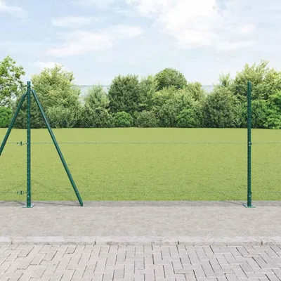 Produktbild von "im Angebot" Zaunpfosten Grün 25x1,2 m (13 mm Maschen) Stahl - Metallzäune CC12975
