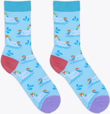 Produktbild von Fun Socks Damensocken Einhörner - 36 - 40 / Blau