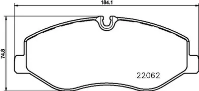 Produktbild von HELLA Bremsbeläge Satz Vorne Bremsklötze passend für MERCEDES-BENZ V-Klasse (W447) 8DB 355 021-961