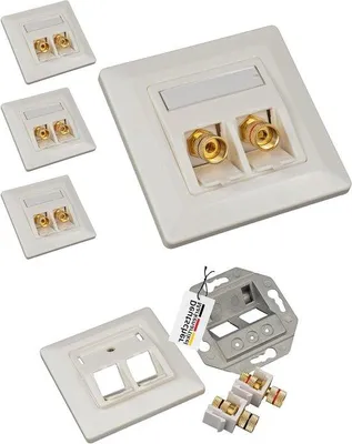 Produktbild von Verbindungsbox - 4 Stücke - Vergoldete Stecker - Poolklem - Rote, Schwarze und Weiße