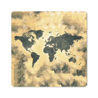 Produktbild von MuchoWow® Mauspad Mousepad Weltkarte - Rauchen - Abstrakt 30x30 cm - Mousepads - Maus Mat - Pad - Mausunterlage - Gaming