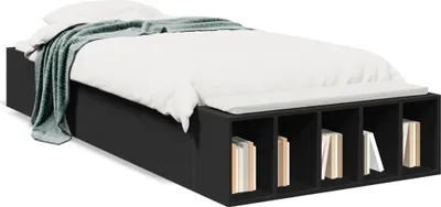 Obrázek produktu pro vidaXL Postelový rošt černý 100x200 cm Dřevěný materiál